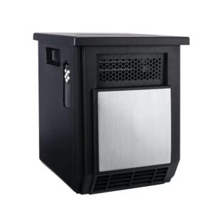 Mainstays Freestanding 4-Element Infrared Cabinet Space Heater with Remote Control 3 Heat Settings Over Heat Protection 12-Hour Timer 1500W (Black) HT1168 (Renewed)