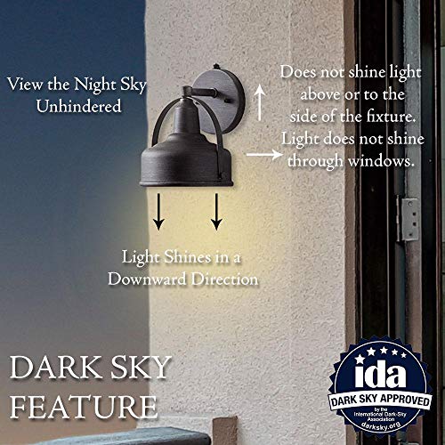 Hampton Bay 9 in. Weathered Pewter Small Outdoor LED Wall Lantern with Open Bottom