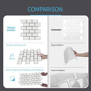 Art3d Subway Tiles Peel and Stick Backsplash (10 Tiles, Thicker Design)
