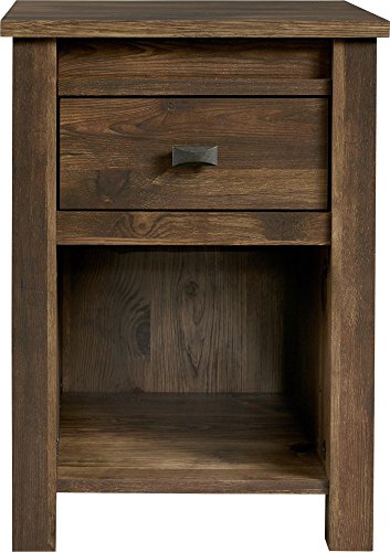 Ameriwood Home Farmington Electric Fireplace TV Console for TVs up to 60", Rustic & Farmington Night Stand, Rustic,Small, Century Barn Pine -