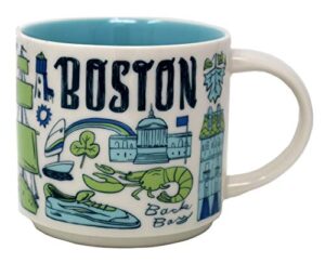 starbucks coffee mug – been there series across the globe (boston), 14 ounces