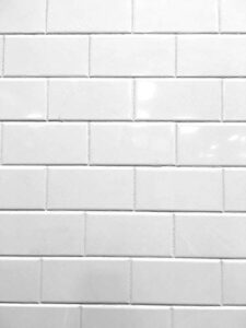 3×6 white glossy ceramic subway tile wall backsplash made in usa (full box 100)