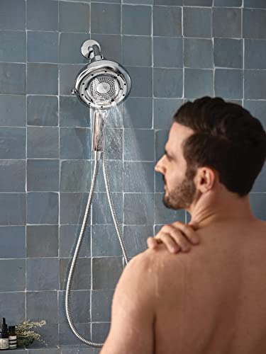 Moen N400H0CH Quattro Handheld Four Unique Shower Experiences and Magnetix Dock, Chrome