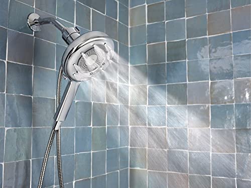 Moen N400H0CH Quattro Handheld Four Unique Shower Experiences and Magnetix Dock, Chrome