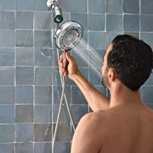 Moen N400H0CH Quattro Handheld Four Unique Shower Experiences and Magnetix Dock, Chrome