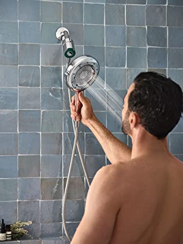 Moen N400H0CH Quattro Handheld Four Unique Shower Experiences and Magnetix Dock, Chrome