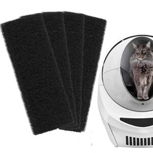 4 pack carbon filters compatible with litter-robot 3-replacement filters for all litter-thicker keep more fresh and absorbs odors and controls moisture-filters eliminate odors and easy installation