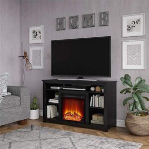 ameriwood home edgewood fireplace tv stand for tvs up to 55″, black