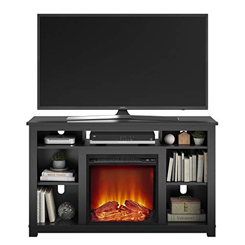 Ameriwood Home Edgewood Fireplace TV Stand for TVs up to 55", Black