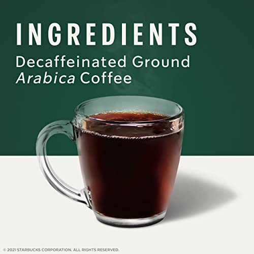 Starbucks Ground Coffeeâ€”Medium Roast Coffeeâ€”Decaf Pike Place Roastâ€”100% Arabicaâ€”6 bags (12 oz each)