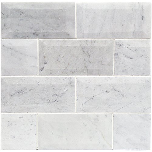 Speranza Carrera Beveled 3x6 Polished Marble Tile