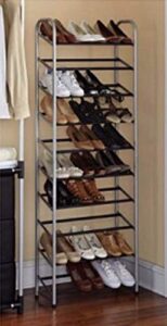 mainstays 10-tier shoe rack, silver