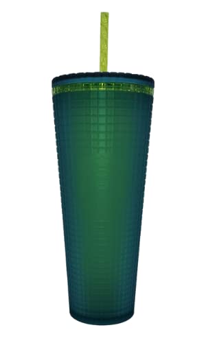 Starbucks Green Jelly Acrylic Grid Tumbler Limited Edition 2022 24oz