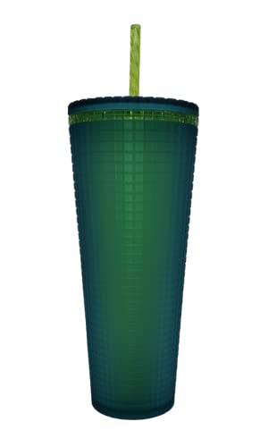 Starbucks Green Jelly Acrylic Grid Tumbler Limited Edition 2022 24oz