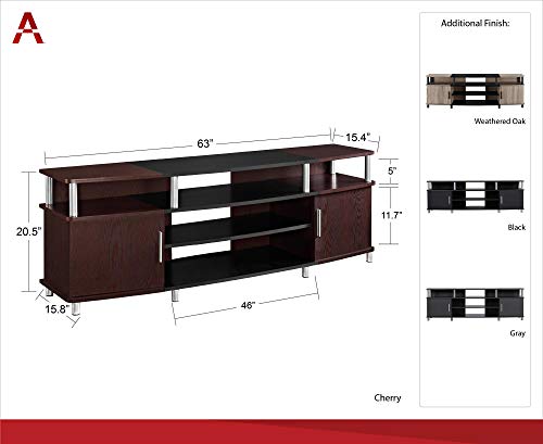 Ameriwood Home Carson TV Stand for TVs up to 70", Cherry