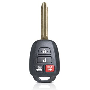 key fob remote replacement fits for toyota corolla 2014 2015 2016 2017 2018 2019/camry 2014-2017/tacoma 2016-2018 hyq12bdm keyless entry remote control hyq12bel 89070-02880 h chip(pack of 1)