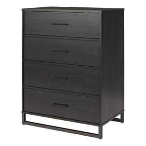 ameriwood home monterey 4 drawer dresser in black oak