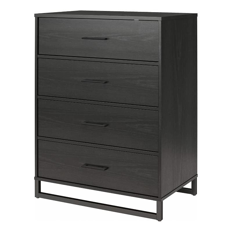 Ameriwood Home Monterey 4 Drawer Dresser in Black Oak