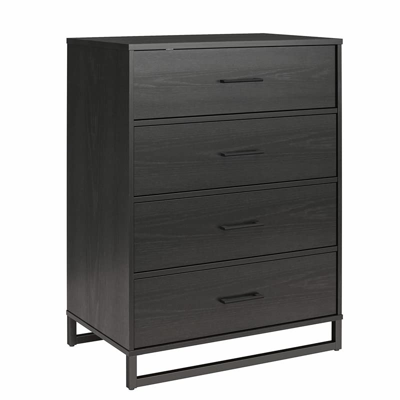 Ameriwood Home Monterey 4 Drawer Dresser in Black Oak