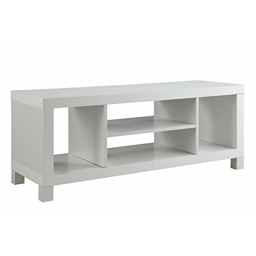 Mainstay.. TV Stand for TVs up to 42", Dimension: 47.24 x 15.75 x 19.09 Inches (White)