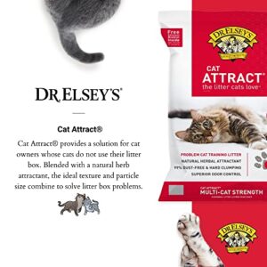 Dr. Elsey's Premium Clumping Cat Litter - Cat Attract - 99% Dust-Free, Low Tracking, Hard Clumping, Superior Odor Control, Natural Herbal Attractant, Unscented & Natural Ingredients, 40 lb