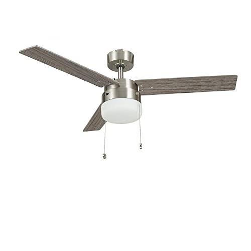 Hampton Bay Montgomery II 44 in. Indoor Brushed Nickel Ceiling Fan with Light Kit RDB9144-BN