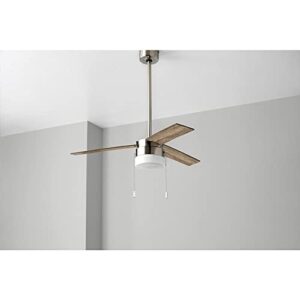 Hampton Bay Montgomery II 44 in. Indoor Brushed Nickel Ceiling Fan with Light Kit RDB9144-BN
