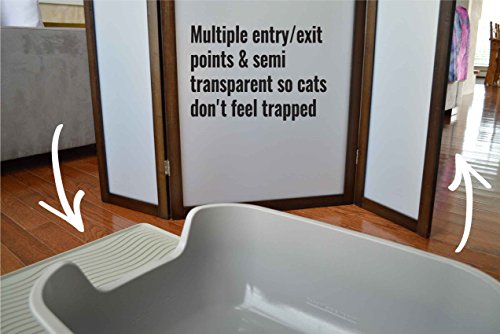 PetFusion ModestCat Litter Box Privacy Screen (3' tall; 4' wide). Cat litter box furniture best for your cat's health