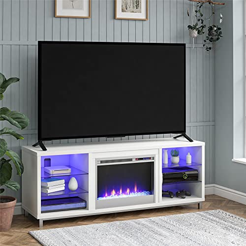 Ameriwood Home Fireplace TV Stand for TVs up to 70", White