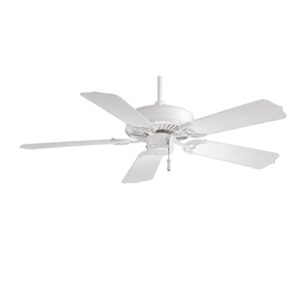minka-aire f572-wh sundance 42 inch outdoor pull chain ceiling fan in white finish