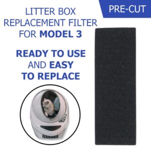 ID Air Systems Replacement Filters Compatible with Litter-Robot 3, Activated Charcoal Cat Litter Box Filters Eliminate Odors and Keep Your Home Fresh, Easy Installation, Qty. 3