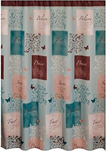 butterfly blessings shower curtain, 100% polyester shower curtain