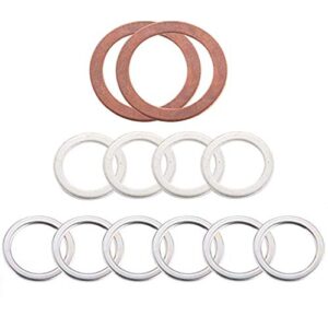 12157-10010 90430-24003 90430-18008 differential and transmission/transfer case drain plug crush washers gaskets compatible with toyota 4runner tacoma tundra fj cruiser land cruiser