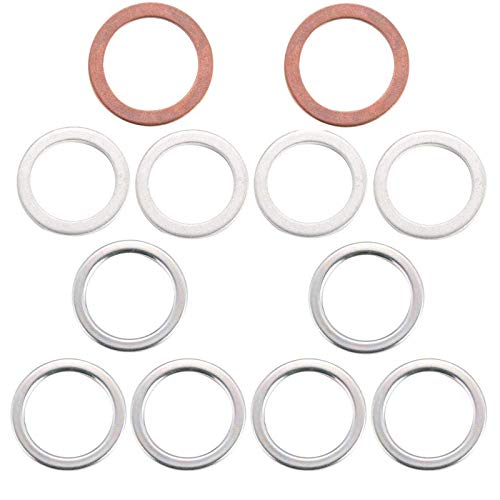 12157-10010 90430-24003 90430-18008 Differential and Transmission/Transfer Case Drain Plug Crush Washers Gaskets Compatible with Toyota 4runner Tacoma Tundra FJ cruiser Land Cruiser