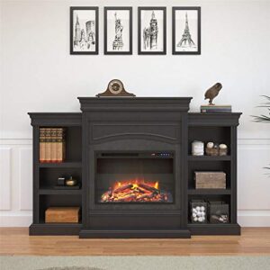 ameriwood home lamont mantel fireplace, black