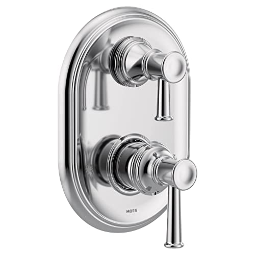 Moen UT3322 Belfield M-CORE 3-Series 2-Handle Shower Trim with Integrated Transfer, Valve Required, Chrome