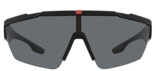 Prada PS 03XS Black Rubber/Grey Polarized One Size