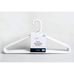 strong extra heavy adult plastic tube hangers – white – 9 ct