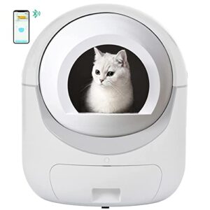 self-cleaning cat litter box for multiple cats , scooping automatically , suitable for all kinds of cat litter, secure,odor removal , app control, support 5g&2.4g wifi