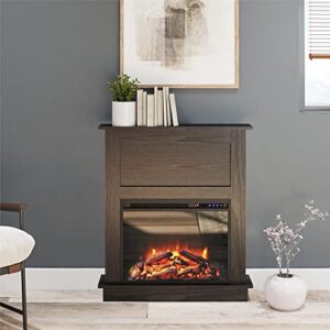 Ameriwood Home Ellsworth Fireplace with Mantel, Espresso