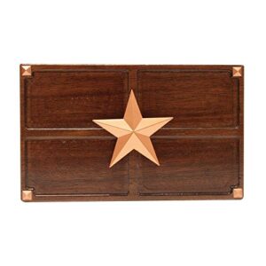hampton bay wireless or wired door bell, medium oak wood with texas star medallion