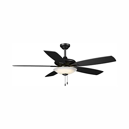 Menage 52 in. Integrated LED Indoor Matte Black Ceiling Fan