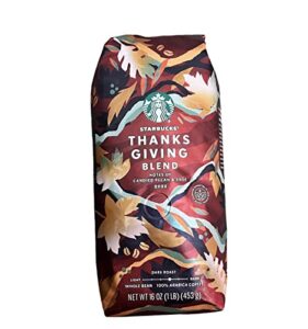 starbucks thanksgiving blend whole bean coffee 1 pound (16 ounces), packaging may vary