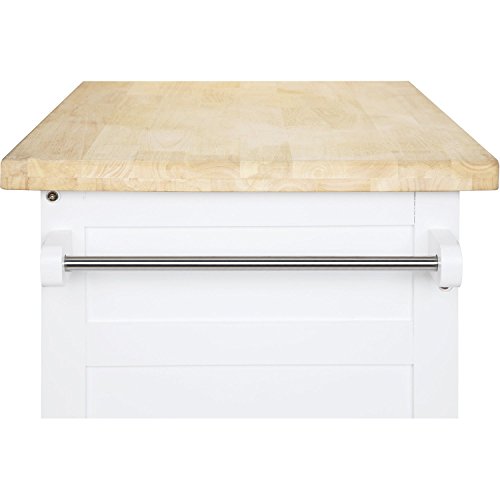 Kitchen Cart Rolling Island Storage Unit Cabinet Utility Portable Home Microwave Wheels Butcher Wood Top Drawer Shelf