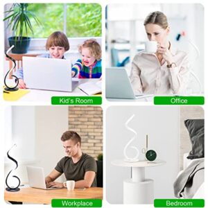 LENIVER Spiral LED Table Lamp, 10W 3 Colors Dimmable Modern Bedside Lamp, Unique Nightstand Lamps Desk Lamp Reading Light for Living Room, Bedroom, Office, Kids Room - Black