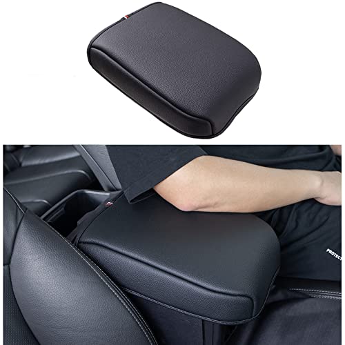 JDMCAR Center Console Cushion Compatible with Toyota Tacoma Accessories 2023 2022 2021 2020 2019 2018 2017 2016, Customized PU Leather Cover Center Console Lid Protector