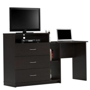 Ameriwood Home Rebel Media Dresser and Desk, Espresso