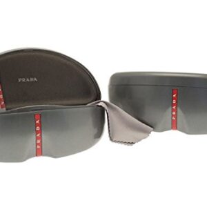 Prada Heritage PR 32PS 1AB5W1 Black Plastic Square Sunglasses Grey Gradient Polarized Lens