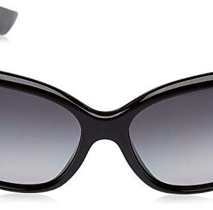 Prada Heritage PR 32PS 1AB5W1 Black Plastic Square Sunglasses Grey Gradient Polarized Lens