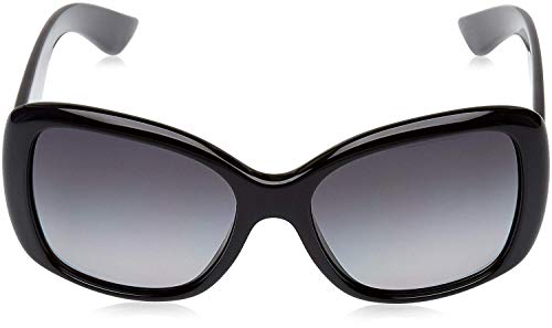Prada Heritage PR 32PS 1AB5W1 Black Plastic Square Sunglasses Grey Gradient Polarized Lens